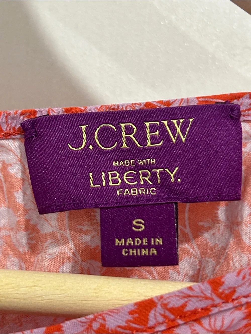 J. Crew Puff-Sleeve Roundneck Cotton Blouse in Liberty Toutouayette Fabric - S